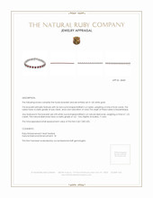 8.34 Ct.Tw. Ruby Natural Diamond Pave Bracelet, 14K White Gold Appraisal