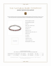 8.34 Ct.Tw. Ruby Natural Diamond Pave Bracelet, 14K White Gold Scan Report