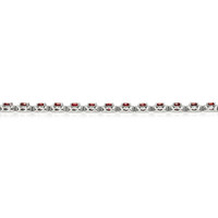 8.34 Ct.Tw. Ruby Natural Diamond Pave Bracelet, 14K White Gold Image