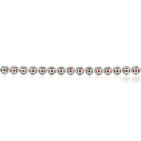 8.34 Ct.Tw. Ruby Natural Diamond Pave Bracelet, 14K White Gold Image