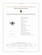 2.47 Ct. Greenish Blue Sapphire and Natural Diamond Pave Ring, Platinum 950 Scan Report