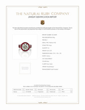 2.20 Ct. Ruby and Natural Diamond Halo Ring, Platinum 950 Scan Report