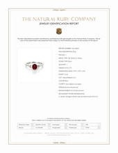 0.70 Ct. Ruby and Natural Diamond Three Stone Ring, 18K White & Yellow Scan Report
