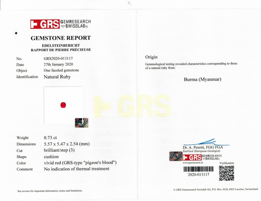 0.73 Ct. Ruby and Natural Diamond Pave Ring, 18K White & Yellow