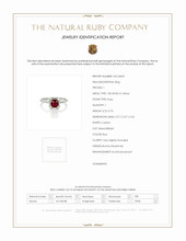 0.73 Ct. Ruby Natural Diamond Pave Ring, 18K White & Yellow Scan Report