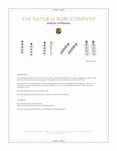12.46 Ct.Tw.Total Carat Weight Ruby and Natural Diamond Halo Earrings, Platinum 950 Appraisal