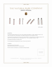 12.46 Ct.Tw. Ruby Natural Diamond Accent Stones Earrings, Platinum 950 Appraisal