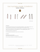 12.46 Ct.Tw.Total Carat Weight Ruby and Natural Diamond Halo Earrings, Platinum 950 Appraisal