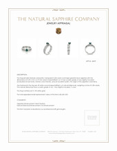 0.58 Ct. Sapphire Natural Diamond Pave Ring, 14K White Gold Appraisal