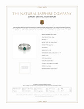 0.58 Ct. Sapphire Natural Diamond Pave Ring, 14K White Gold Scan Report