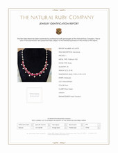 29.30 Ct. Ruby and Diamond Accent Stones Necklace, Platinum 950 Scan Report