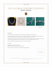20.65 Ct. Sapphire Natural Diamond Accent Stones Necklace, 18K White Gold Appraisal