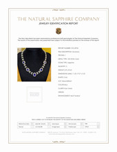 20.65 Ct. Sapphire Natural Diamond Accent Stones Necklace, 18K White Gold Scan Report