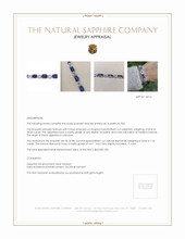34.00 Ct.Tw.Total Carat Weight Sapphire Natural Diamond Accent Stones Bracelet, Platinum 950 Appraisal