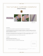 20.72 Ct.Tw.Total Carat Weight Sapphire Natural Diamond Accent Stones Bracelet, 18K White Gold Appraisal