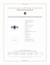 0.77 Ct. Sapphire Natural Diamond Pave Ring, 14K White Gold Scan Report