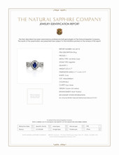 0.77 Ct. Blue Sapphire and Natural Diamond Pave Ring, 14K White Gold Scan Report