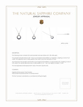 0.63 Ct. Blue Sapphire and Natural Diamond Accent Stones Pendant, 18K White Gold Appraisal