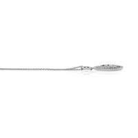 0.63 Ct. Blue Sapphire and Natural Diamond Accent Stones Pendant, 18K White Gold Image