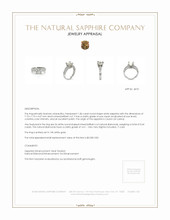 1.86 Ct. White Sapphire and Natural Diamond Antique Style Ring, 14K White Gold Appraisal