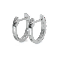 0.44 Ct.Tw. Ruby Pave Earrings, 14K White Gold Image