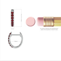 0.44 Ct.Tw. Ruby Pave Earrings, 14K White Gold Image