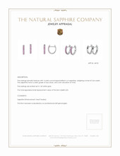 0.44 Ct.Tw. Pink Sapphire Pave Earrings, 14K White Gold Appraisal