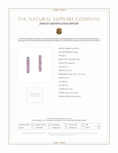 0.44 Ct.Tw.Total Carat Weight Pink Sapphire Pave Earrings, 14K White Gold Scan Report