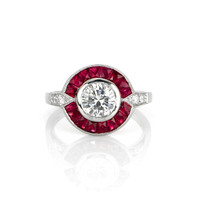 1.00 Ct. Ruby and Diamond Ring, Platinum 950 Video