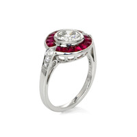 1.00 Ct. Ruby and Diamond Ring, Platinum 950 Image