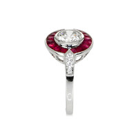 1.00 Ct. Ruby and Diamond Ring, Platinum 950 Image