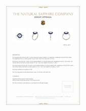 0.84 Ct. Blue Sapphire and Natural Diamond Halo Ring, Platinum 950 Appraisal
