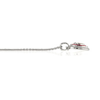 0.60 Ct. Ruby Natural Diamond Solitaire Pendant, Platinum 950 Image