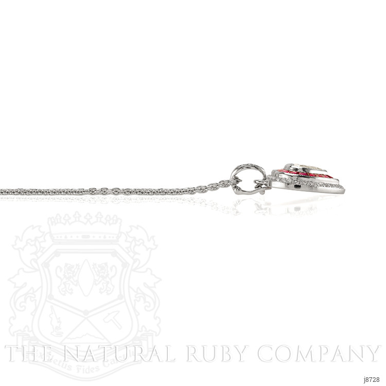 0.60 Ct. Ruby Natural Diamond Solitaire Pendant, Platinum 950