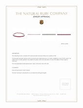 8.90 Ct.Tw. Ruby Tennis/Line Bracelet, Platinum 950 Appraisal