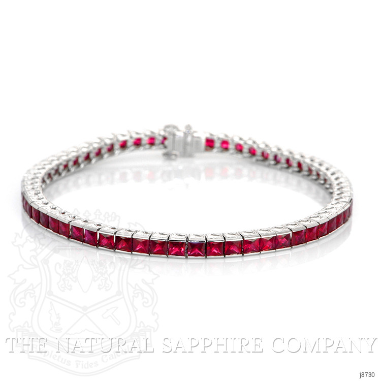 8.90 Ct.Tw. Ruby Tennis/Line Bracelet, Platinum 950