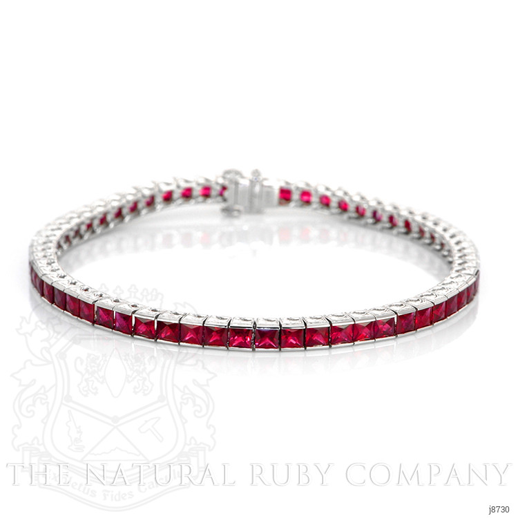 8.90 Ct.Tw. Ruby Tennis/Line Bracelet, Platinum 950
