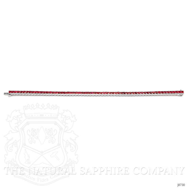 8.90 Ct.Tw. Ruby Tennis/Line Bracelet, Platinum 950