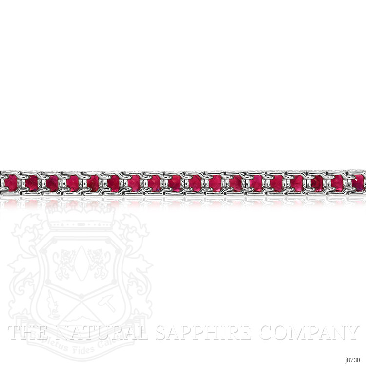 8.90 Ct.Tw. Ruby Tennis/Line Bracelet, Platinum 950