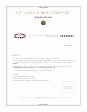 16.31 Ct.Tw.Total Carat Weight Ruby and Diamond Tennis/Line Bracelet, Platinum 950 Appraisal