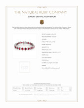 16.31 Ct.Tw.Total Carat Weight Ruby and Diamond Tennis/Line Bracelet, Platinum 950 Scan Report