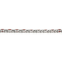 16.31 Ct.Tw.Total Carat Weight Ruby and Diamond Tennis/Line Bracelet, Platinum 950 Image