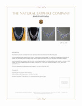 89.60 Ct. Sapphire Natural Diamond Antique Style Necklace, 18K White Gold Appraisal