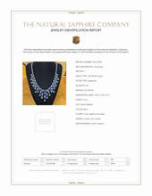 89.60 Ct. Sapphire Natural Diamond Antique Style Necklace, 18K White Gold Scan Report