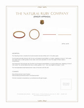 11.80 Ct.Tw. Ruby Natural Diamond Tennis/Line Bracelet, 14K Yellow Gold Appraisal
