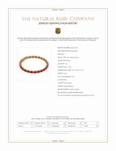 11.80 Ct.Tw.Total Carat Weight Ruby and Natural Diamond Tennis/Line Bracelet, 14K Yellow Gold Scan Report