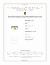 1.41 Ct. Sapphire Natural Diamond Three Stone Ring, Platinum 950 Scan Report