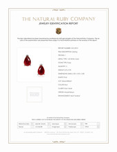 0.90 Ct.Tw. Ruby Studs Earrings, 14K White Gold Scan Report