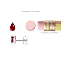 0.90 Ct.Tw. Ruby Studs Earrings, 14K White Gold Image
