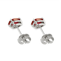 0.90 Ct.Tw. Ruby Studs Earrings, 14K White Gold Image